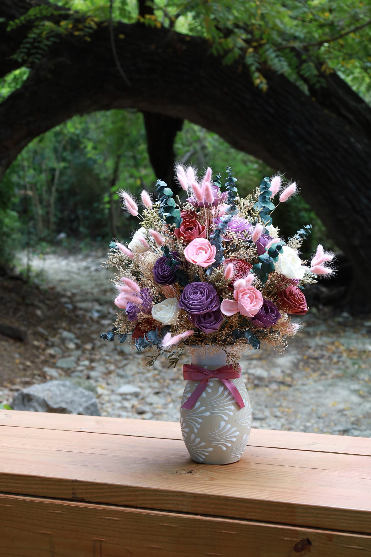 Bloom Talavera White Vase